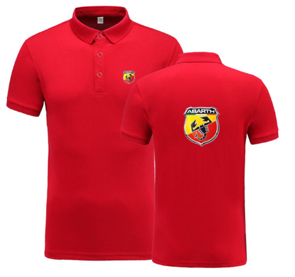 

new summer short-sleeve polo homme cotton fashion abarth logo print polo shirt casual business camisa b f
