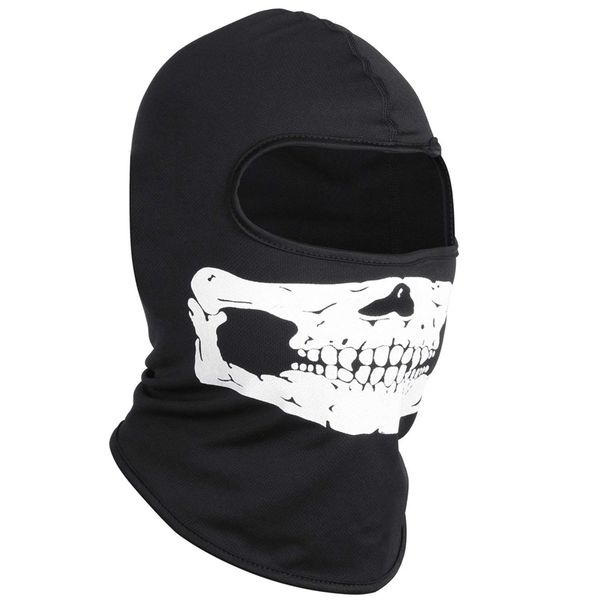 

skull balaclava for skiing motorbike sports costumes, Black