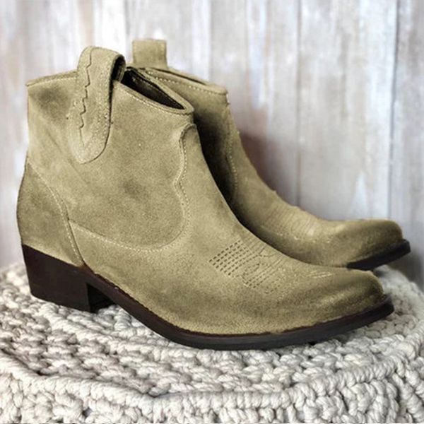 

retro motorcycle pu boots women walking shoes leather ankle boots ladies gothic low heel ladies side zipper cowboy shoes, Black