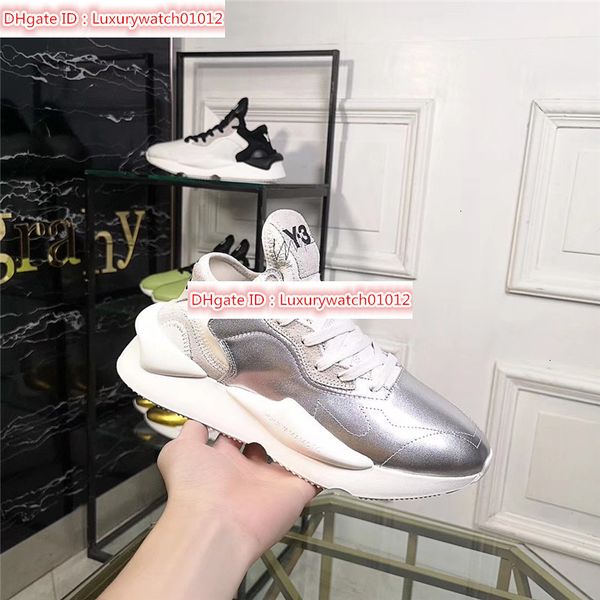 

2019 fashion sports loafers women mens running shoes for men y3 genuine leather sneakers runners new arrival trainers y-3 l26, Black