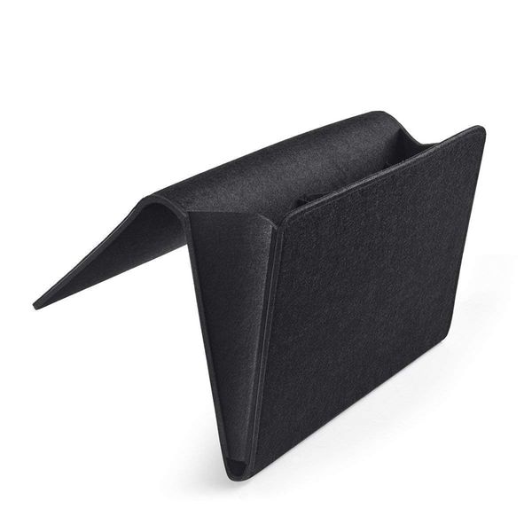 

upgraded version) super thick felt bedside caddy organizer for phone, remote, magzine etc. cardboard inserted, inside 2 small p