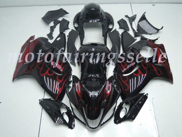 

new abs plastic fairings kit fit for suzuki gsx1300 1300r 2008 09 10 11 12 13 14 15 16 17 2018 injection mold black red flame