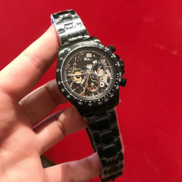 

excellent men's watches 316 precision steel watchband automatic machine core mineral super-strong mirror surface exquisite quality size, Slivery;brown