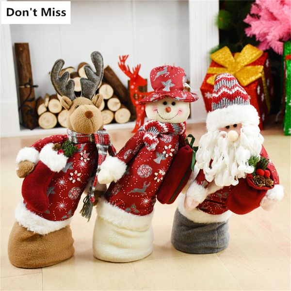 New Year Table Decoration Standing Santa Claus Snowman Christmas