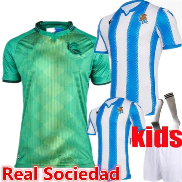

shirt and kids 19 20 real sociedad soccer jersey 10 x.prieto 7 juanmi 9 agirretxe carlos custom home away royal society football, Black;yellow