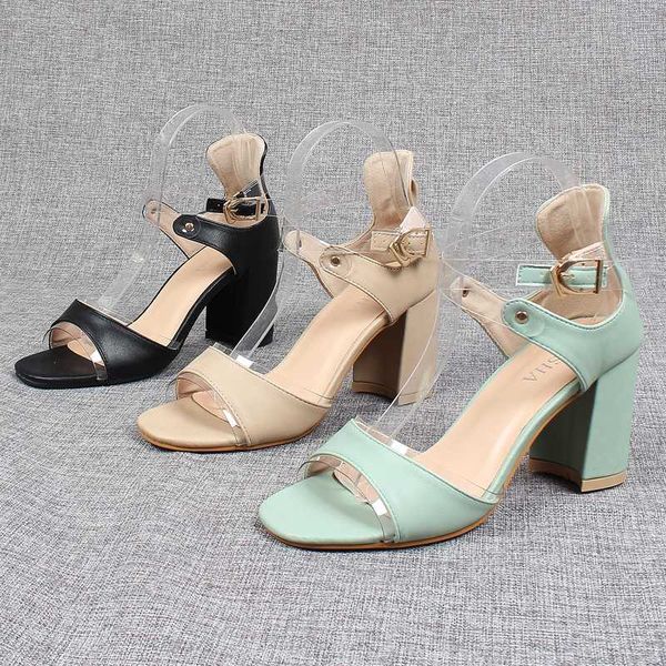 

all-match high heel sandal for women fashion womens shoes 2020 beige heeled sandals cross summer heels open toe woman, Black