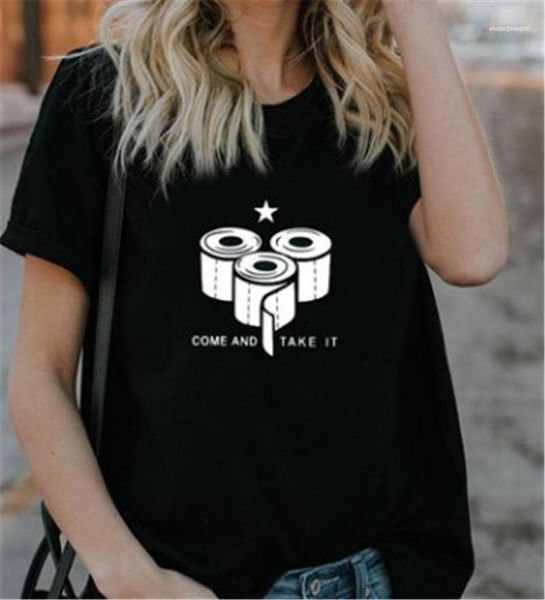 

come and take it letter printed female crew neck clothes summer womens designer tshirts short sleeved, White
