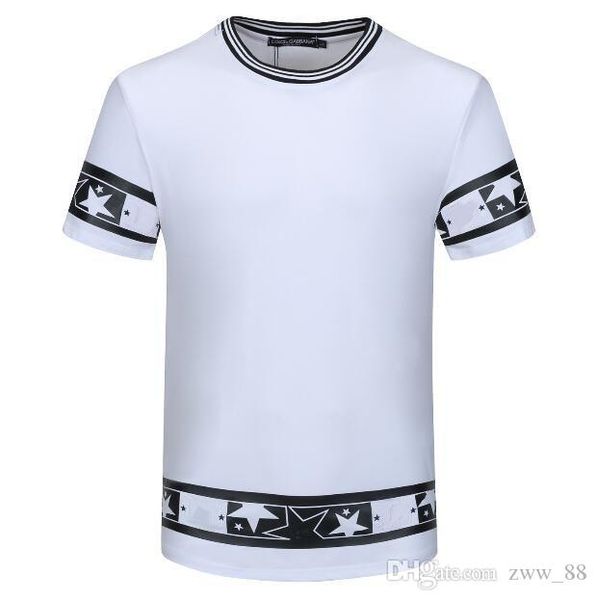 

2020 summer luxury stars printing london tee t-shirt men women clothes cotton casual t shirt m-3xl, White;black