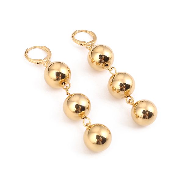 

bead earrings stud for women gold color jewelry round ball earrings african arab middle east ethiopian gift, Silver