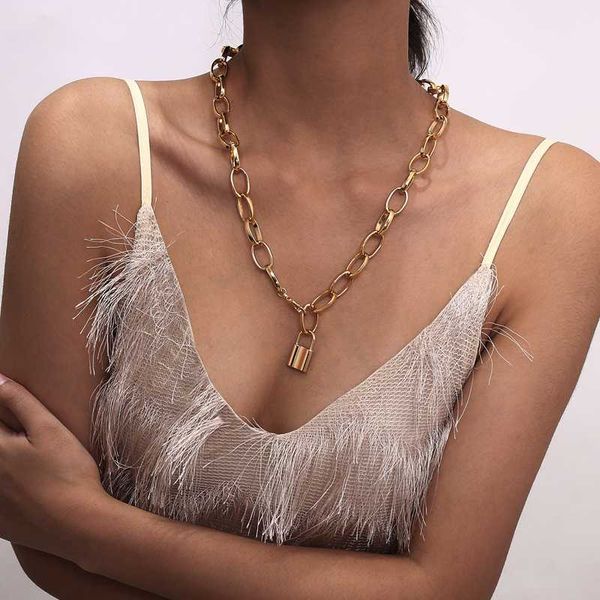 

single-layer metal chain women, europe and the united states simple ins temperament small clavicle chain mesh red neck necklace, Silver