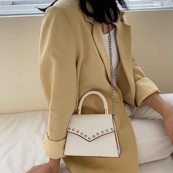 

women 2019 new fashion chain messenger bag simple stone pattern shoulder bag sac a main femme#s