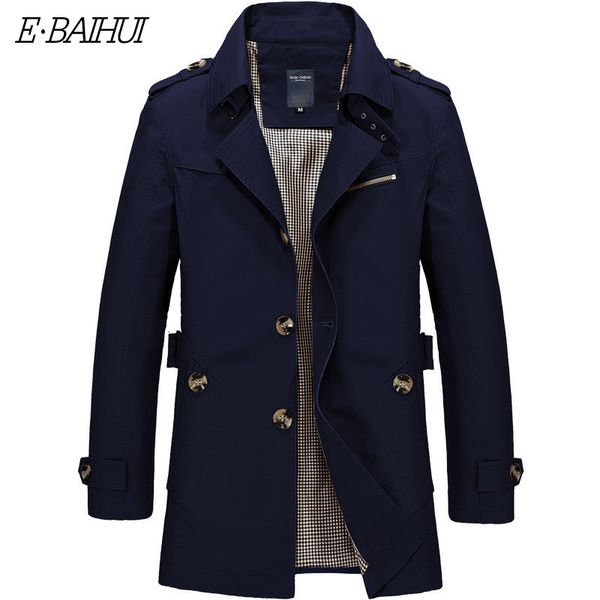 

e-baihui new men jacket coat 2020 winter fashion trench coat new spring casual fitness overcoat jacket outerwear male g053, Black;brown