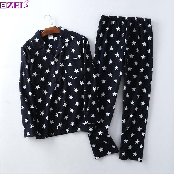 

fashion stars sale pyjamas for man 100% brushed cotton casual winter pajamas sets men sleepwear pijamas male pajamers for men, Black;brown