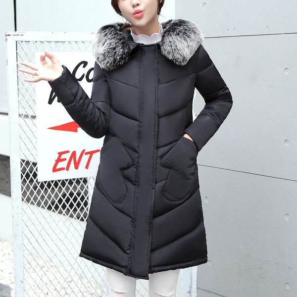 

winter jacket women 2019 new warm autumn fashion women coat thick hoody winter coat slim parka warm womens down jacket#3, Black