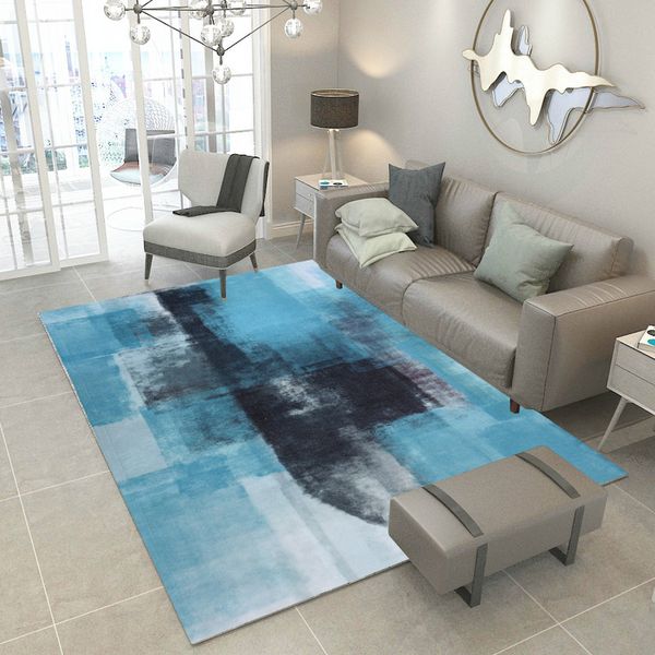 

nordic modern carpet ink and wash painting style polyester rug and carpets for livingroom/floor child kids play mat cf