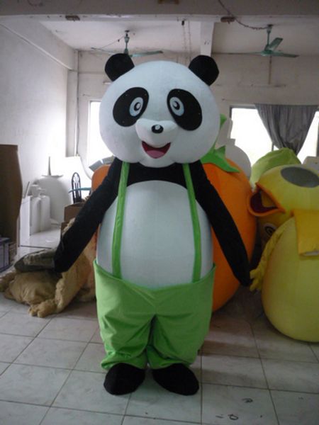 Costume della mascotte del panda divertente di Halloween Cartone animato di alta qualità Ippopotamo Animale Personaggio a tema anime Costumi di fantasia per feste di carnevale di Natale