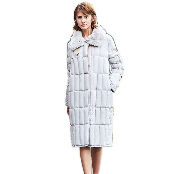 

2019 down jacket female vintage ultralight winter down coat women long warm parka white duck jackets high quality, Black