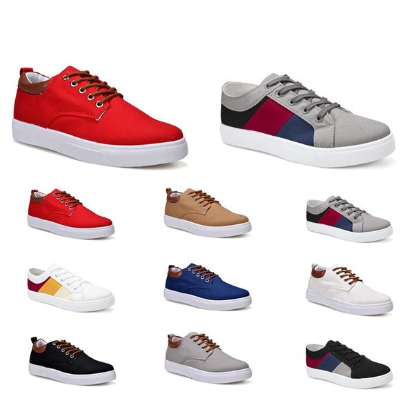 

2020 men shoes no-brand canvas sports casual sneakers white black red grey khaki blue fashion new style shoes size 40-45 item 204