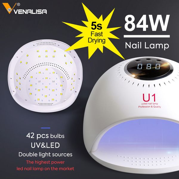 

84w uv nail lamp gel polish 30 led light 5s 30s 60s drying fingernail toenail fast cure led light lamp machine