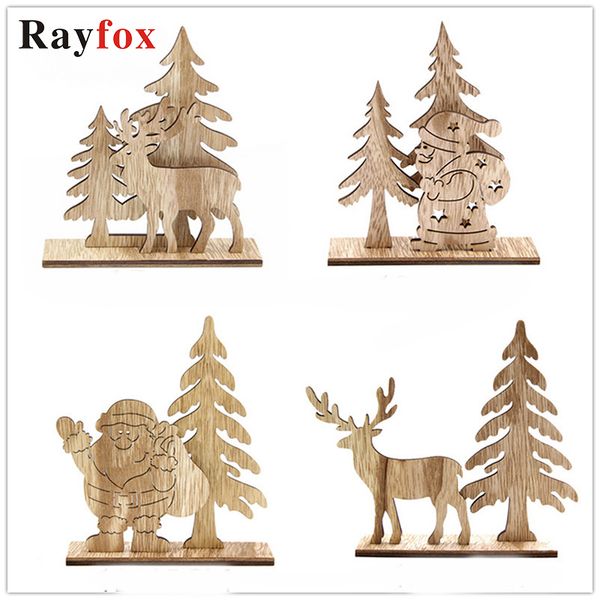 

christmas ornaments 1pc creative wooden diy crafting decorating santa claus&elk deer christmas decorations for home table decor