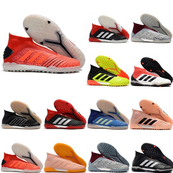 

2019 new soccer shoes predator 19 tf soccer cleats mens football boots indoor predator tango 19 botas de futbol archetic, Black