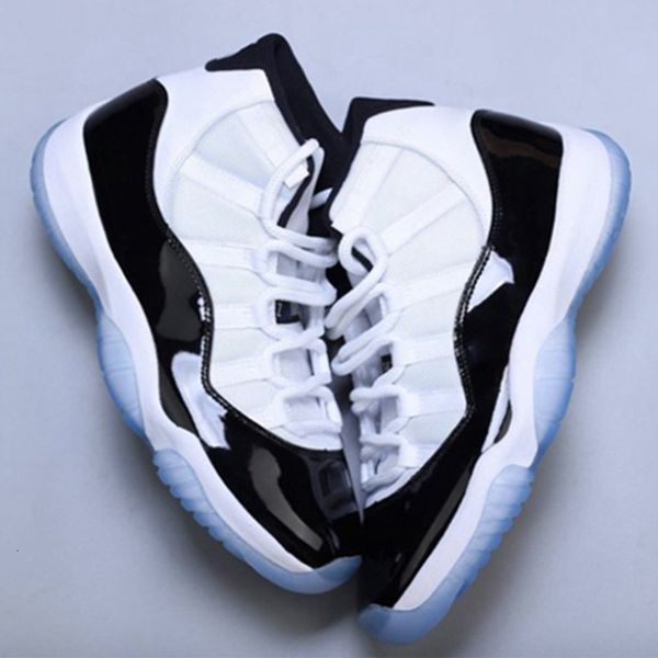 

with concord high 45 11 11s basketball shoes for men women black white athletic mens trainers sports sneakers size 5.5-13