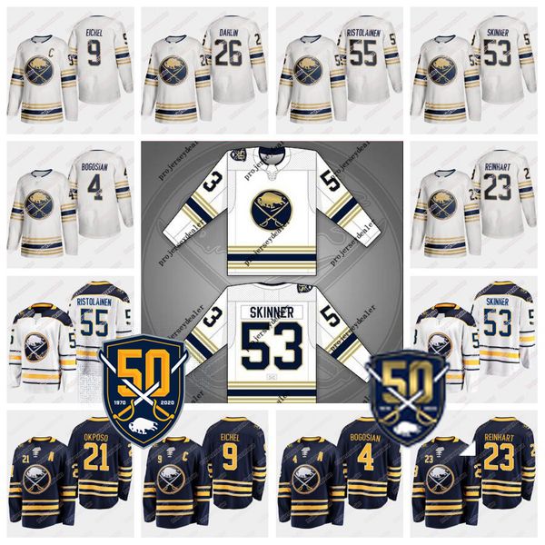 

Youth Buffalo Sabres 50th Season Third Jersey Jeff Skinner Jack Eichel Montour Rasmus Dahlin Rasmus Ristolainen Carter Hutton Zach Bogosian