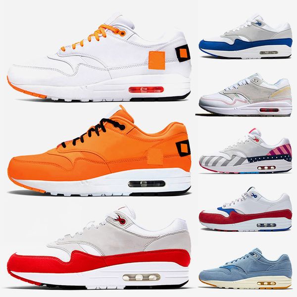 

run cushions maxes 1 running shoes atmos animal pack og anniversary red royal blue 87 parra tennis air sports designer trainer sneakers, White;red