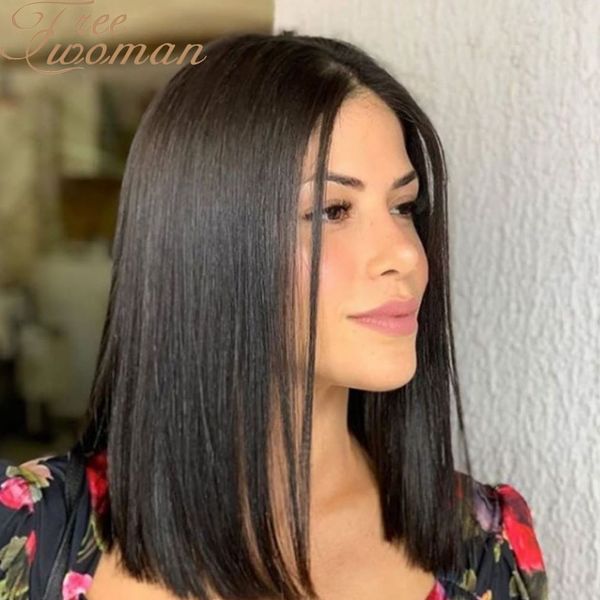

oman natural black straight synthetic wig medium length for women middle part nature cosplay lolita moda feminina wigs