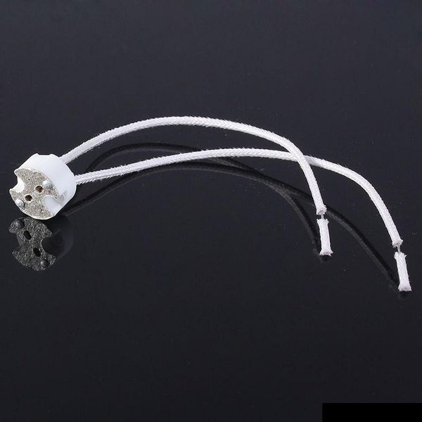 

led lamp halogen light holder base ceramic 30cm wire mr16 mr11 gu5.3 socket