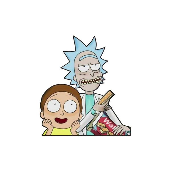 

1pcs new arrival decoration on backpack clothes scarf acrylic badge morty and rick icon brooch birthday party gifts fashion pin lbrum, Black;gray