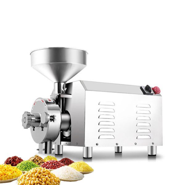 BEIJAMEI 3000W Kommerzielle Getreidemühle aus Edelstahl, Reis-Chili-Nuss-Pulver-Mahlmaschine