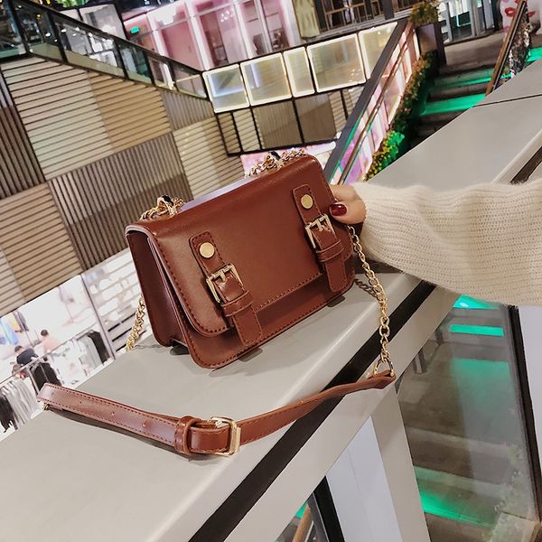 

women handbag female 2019 new retro flip lock messenger bag brand fashion solid color ladies shoulder crossbody bag small square