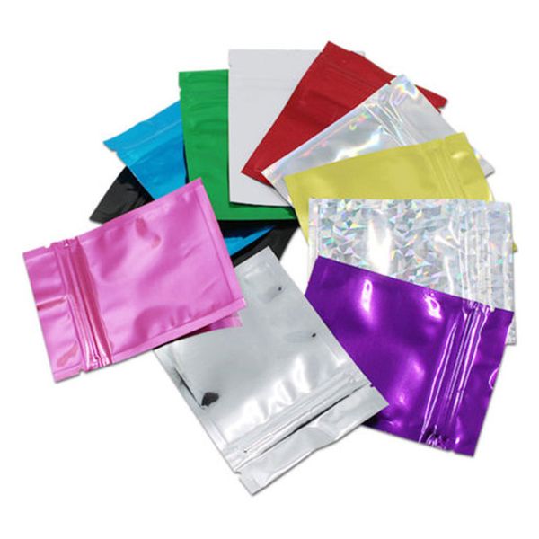 

100pcs/lot clear foil mylar storage sealer zip bag kitchen vacuum food package aluminum bags