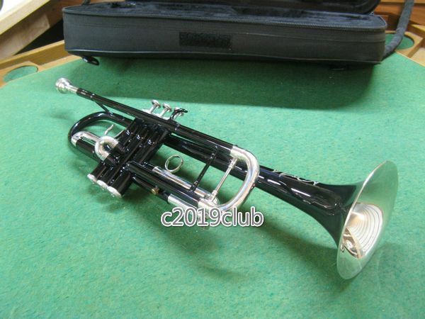 

jupiter jtr-1200 bb trumpet exquisite vintage black nickel body silver lacquer key brass b flat musical instrument with 7c mouthpiece