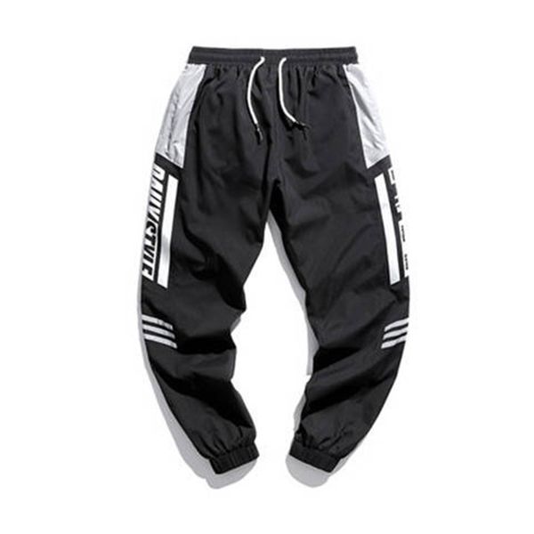 

hip hop summer pants streetwear men jogger ankle-length harem pants men clothes 2019 dance joggers trousers casual, Black