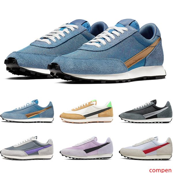 

waffle daybreak sp platform sneakers men women casual shoes metallic silver gold blue pink mens trainers sports size 36-45