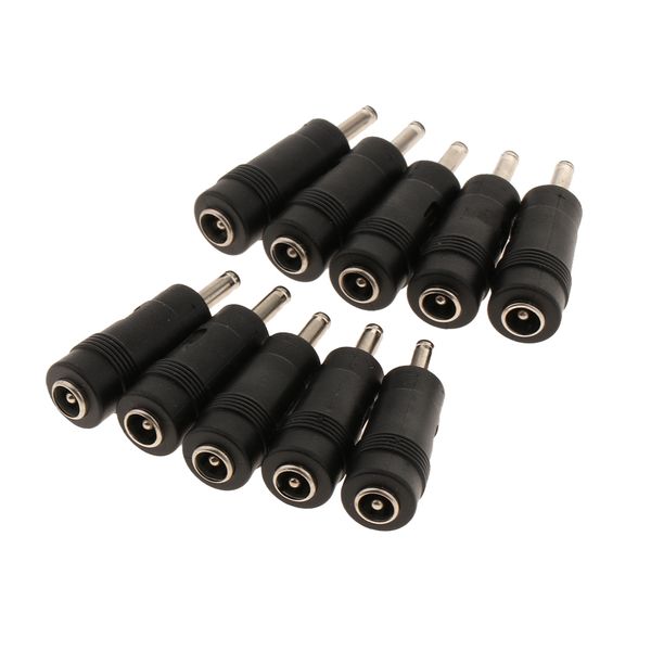 

10 pieces dc 5.5x2.1mm female to 3.5x1.1mm male lappower