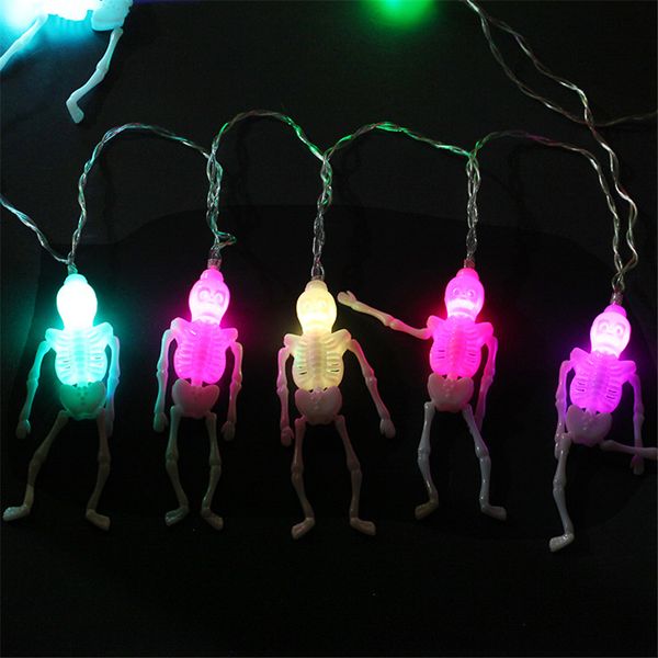 

хэллоуин скелет огни лампы праздник украшения партии свет струнной работы на батареи хэллоуин украшения jk1909