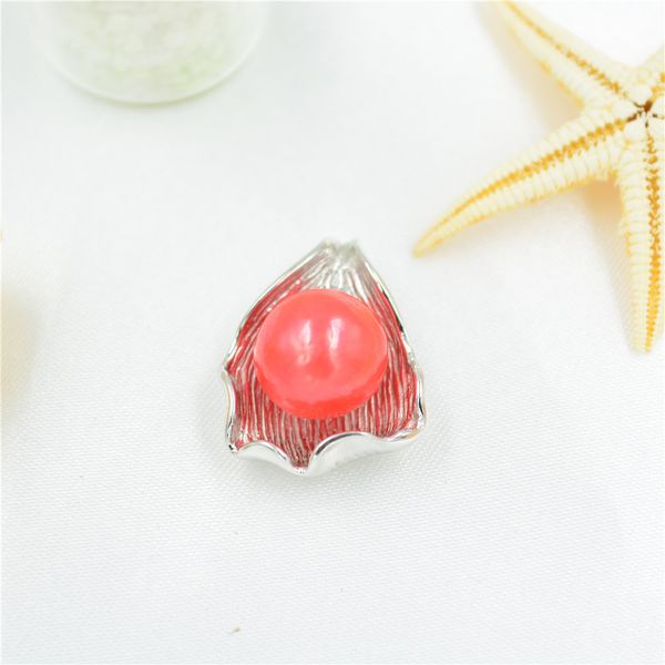 

diy accessories s925 silver pendant necklace inlaid with pearl empty holder factory wholesale silver jewelry mount dz055, Slivery;crystal