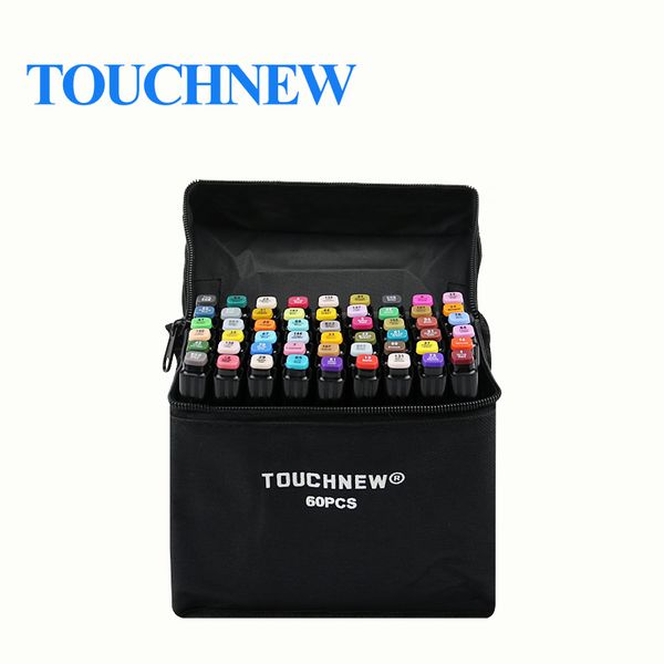 

touchnew 30/40/60/80/168 colors graphic marker pens set sketch manga art student markers (white pen