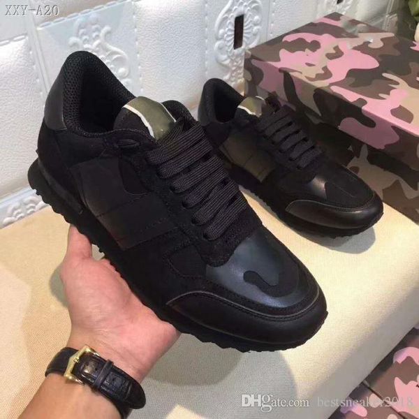 

casual shoes mens womens luxury designers sneakers various styles mens comfort casual shoe rivets camouflage shoes casual style, Black