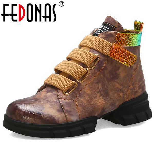 

fedonas winter fashion microfiber leather female sports short boots comfortable women ankle boots big size casual shoes woman, Black