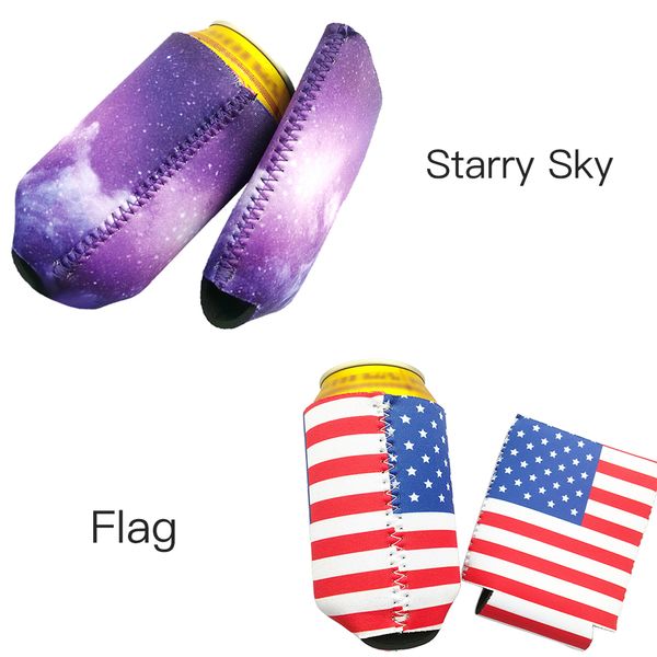 

flag pattern funny can cooler holder beer beverage drink bottle sleeve cover to keep your drink cool
