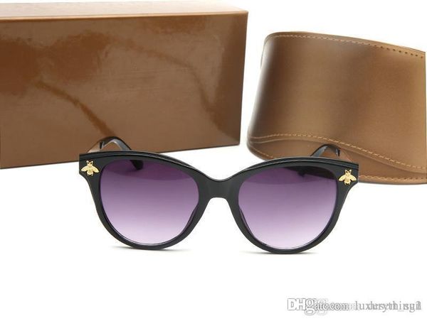 

0521 glass lens brand designer fashion men and women sunglasses uv protection sport vintage sun glasses with brown box, White;black