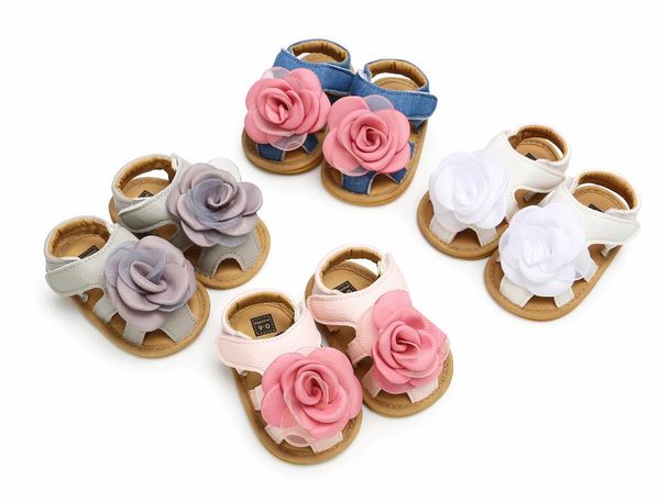 

summer fashion baby shoes soft bottom anti-slip learner baby shoes toddler kids girls flower princess 0-18 month