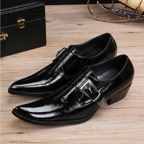 

crocodile grain genuine leather men's dress shoes formal oxford shoes men's business leather sapato social masculino 36-46, Black