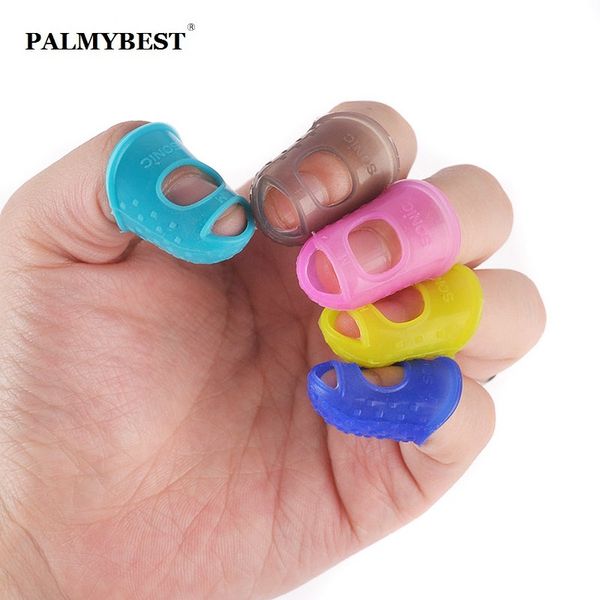 

silicone thimble finger protector for stitching sewing needlework tools random colors, Black