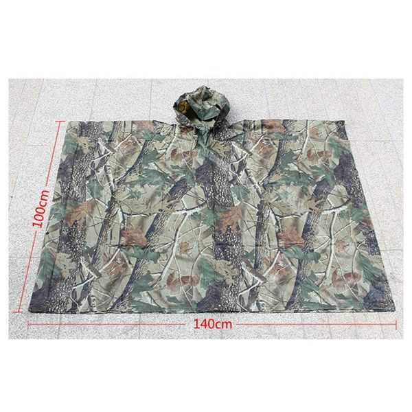 

multifunctional military cold camouflage raincoat waterproof raincoat men's and women's camping fishing motorcycle awning