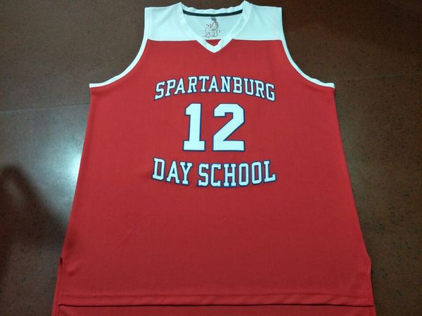 

custom men youth women rare zion williamson #12 spartanburg day college basketball jersey size s-4xl or custom any name or number jersey, Black